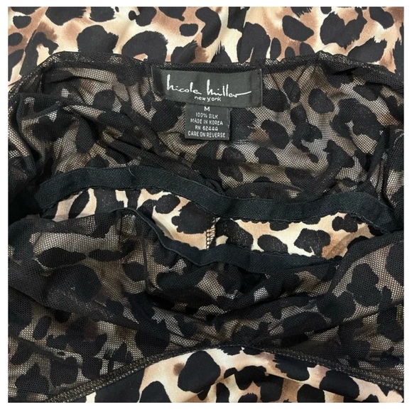 Nicole Miller Leopard Print Halter Dress Medium - Picture 3 of 5